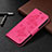 Custodia Portafoglio In Pelle Farfalla Cover con Supporto L09 per Apple iPhone 13 Pro Max Rosa Caldo