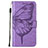 Custodia Portafoglio In Pelle Farfalla Cover con Supporto L10 per Apple iPhone 13 Lavanda