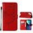 Custodia Portafoglio In Pelle Farfalla Cover con Supporto L10 per Apple iPhone 13 Mini Rosso