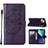 Custodia Portafoglio In Pelle Farfalla Cover con Supporto L10 per Apple iPhone 13 Mini Viola