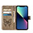 Custodia Portafoglio In Pelle Farfalla Cover con Supporto L10 per Apple iPhone 14 Plus Grigio Scuro