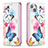 Custodia Portafoglio In Pelle Farfalla Cover con Supporto per Apple iPhone 13 Mini Rosa