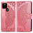 Custodia Portafoglio In Pelle Farfalla Cover con Supporto per Google Pixel 5 XL 5G Rosa Caldo
