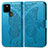 Custodia Portafoglio In Pelle Farfalla Cover con Supporto per Google Pixel 5a 5G Blu