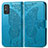 Custodia Portafoglio In Pelle Farfalla Cover con Supporto per Huawei Honor X10 Max 5G Blu