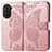 Custodia Portafoglio In Pelle Farfalla Cover con Supporto per Huawei Nova 10 Pro Oro Rosa