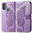 Custodia Portafoglio In Pelle Farfalla Cover con Supporto per Motorola Moto E20 Lavanda