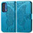 Custodia Portafoglio In Pelle Farfalla Cover con Supporto per Motorola Moto Edge (2021) 5G Blu