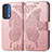 Custodia Portafoglio In Pelle Farfalla Cover con Supporto per Motorola Moto Edge (2021) 5G Rosa