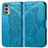 Custodia Portafoglio In Pelle Farfalla Cover con Supporto per Motorola Moto Edge Lite 5G Blu