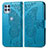 Custodia Portafoglio In Pelle Farfalla Cover con Supporto per Motorola Moto Edge S 5G Blu