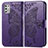 Custodia Portafoglio In Pelle Farfalla Cover con Supporto per Motorola Moto G Stylus (2021) Viola