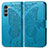 Custodia Portafoglio In Pelle Farfalla Cover con Supporto per Motorola Moto G200 5G Blu