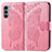Custodia Portafoglio In Pelle Farfalla Cover con Supporto per Motorola Moto G200 5G Rosa Caldo