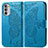 Custodia Portafoglio In Pelle Farfalla Cover con Supporto per Motorola Moto G52j 5G Blu