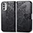 Custodia Portafoglio In Pelle Farfalla Cover con Supporto per Motorola Moto G52j 5G Nero