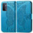 Custodia Portafoglio In Pelle Farfalla Cover con Supporto per OnePlus Nord N200 5G Blu