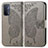 Custodia Portafoglio In Pelle Farfalla Cover con Supporto per OnePlus Nord N200 5G Grigio