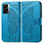 Custodia Portafoglio In Pelle Farfalla Cover con Supporto per OnePlus Nord N300 5G Blu