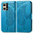 Custodia Portafoglio In Pelle Farfalla Cover con Supporto per Oppo F21 Pro 4G Blu