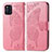 Custodia Portafoglio In Pelle Farfalla Cover con Supporto per Oppo Find X3 Pro 5G Rosa Caldo