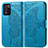 Custodia Portafoglio In Pelle Farfalla Cover con Supporto per Oppo K9S 5G Blu