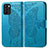 Custodia Portafoglio In Pelle Farfalla Cover con Supporto per Oppo Reno6 Z 5G Blu