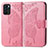 Custodia Portafoglio In Pelle Farfalla Cover con Supporto per Oppo Reno6 Z 5G Rosa Caldo