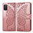 Custodia Portafoglio In Pelle Farfalla Cover con Supporto per Samsung Galaxy A03s Rosa