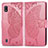 Custodia Portafoglio In Pelle Farfalla Cover con Supporto per Samsung Galaxy A10 Rosa Caldo