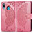 Custodia Portafoglio In Pelle Farfalla Cover con Supporto per Samsung Galaxy A30 Rosa Caldo