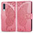 Custodia Portafoglio In Pelle Farfalla Cover con Supporto per Samsung Galaxy A50 Rosa Caldo