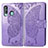 Custodia Portafoglio In Pelle Farfalla Cover con Supporto per Samsung Galaxy A60 Lavanda