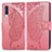 Custodia Portafoglio In Pelle Farfalla Cover con Supporto per Samsung Galaxy A90 5G Rosa Caldo