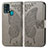 Custodia Portafoglio In Pelle Farfalla Cover con Supporto per Samsung Galaxy F41 Grigio