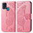 Custodia Portafoglio In Pelle Farfalla Cover con Supporto per Samsung Galaxy F41 Rosa Caldo
