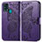 Custodia Portafoglio In Pelle Farfalla Cover con Supporto per Samsung Galaxy F41 Viola