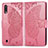 Custodia Portafoglio In Pelle Farfalla Cover con Supporto per Samsung Galaxy M10 Rosa Caldo