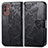 Custodia Portafoglio In Pelle Farfalla Cover con Supporto per Samsung Galaxy M13 5G Nero
