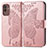 Custodia Portafoglio In Pelle Farfalla Cover con Supporto per Samsung Galaxy M13 5G Rosa