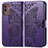 Custodia Portafoglio In Pelle Farfalla Cover con Supporto per Samsung Galaxy M13 5G Viola