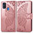 Custodia Portafoglio In Pelle Farfalla Cover con Supporto per Samsung Galaxy M21 Rosa