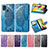 Custodia Portafoglio In Pelle Farfalla Cover con Supporto per Samsung Galaxy M21s