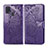 Custodia Portafoglio In Pelle Farfalla Cover con Supporto per Samsung Galaxy M21s Viola