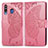 Custodia Portafoglio In Pelle Farfalla Cover con Supporto per Samsung Galaxy M30 Rosa Caldo