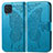 Custodia Portafoglio In Pelle Farfalla Cover con Supporto per Samsung Galaxy M32 4G Blu