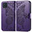 Custodia Portafoglio In Pelle Farfalla Cover con Supporto per Samsung Galaxy M32 4G Viola