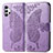 Custodia Portafoglio In Pelle Farfalla Cover con Supporto per Samsung Galaxy M32 5G Lavanda