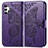 Custodia Portafoglio In Pelle Farfalla Cover con Supporto per Samsung Galaxy M32 5G Viola