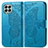 Custodia Portafoglio In Pelle Farfalla Cover con Supporto per Samsung Galaxy M33 5G Blu